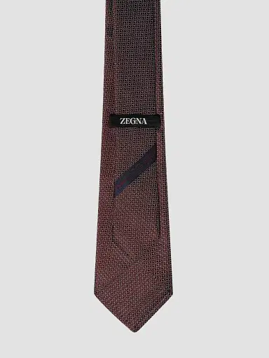 Zegna Men's Silk Tie - Dark Burgundy | Thumbnail 2 Zegna Men's Silk Tie - Dark Burgundy | Thumbnail 2