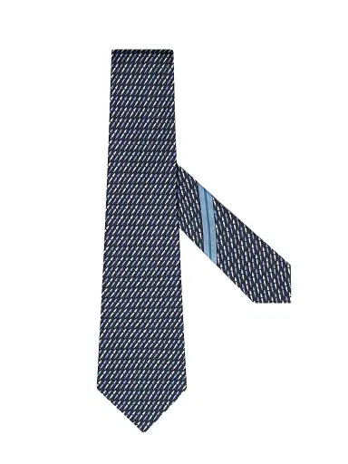 Zegna Men's Silk Tie - Navy Blue | Thumbnail 1 Zegna Men's Silk Tie - Navy Blue | Thumbnail 1