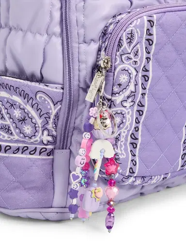 Bari Lynn Girl's Quilted Bandana Backpack - Lavender | Thumbnail 3 Bari Lynn Girl's Quilted Bandana Backpack - Lavender | Thumbnail 3