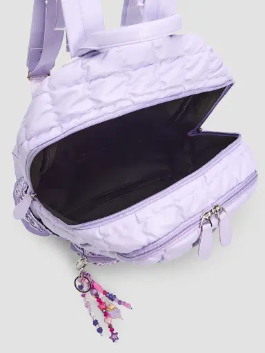 Bari Lynn Girl's Quilted Bandana Backpack - Lavender | Thumbnail 4 Bari Lynn Girl's Quilted Bandana Backpack - Lavender | Thumbnail 4