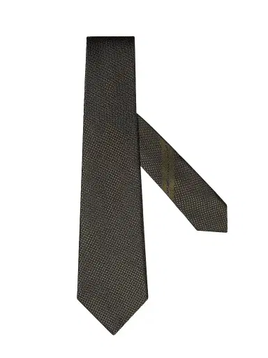 Zegna Men's Silk Tie - Dark Olive Green | Thumbnail 1 Zegna Men's Silk Tie - Dark Olive Green | Thumbnail 1