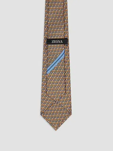 Zegna Men's Silk Tie - Dark Orange | Thumbnail 2 Zegna Men's Silk Tie - Dark Orange | Thumbnail 2