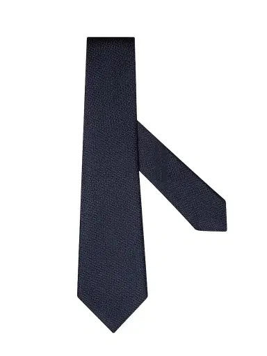 Zegna Men's Silk Tie - Navy Blue | Thumbnail 1 Zegna Men's Silk Tie - Navy Blue | Thumbnail 1