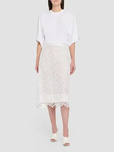 SIMKHAI Women's Amara Draped T-Shirt - White | Thumbnail 2 SIMKHAI Women's Amara Draped T-Shirt - White | Thumbnail 2