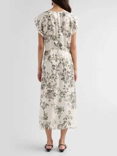 Johnny Was Women's Delcie Printed Midi Dress - Sunlight Garden - Size 14 | Thumbnail 3 Johnny Was Women's Delcie Printed Midi Dress - Sunlight Garden - Size 14 | Thumbnail 3