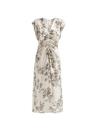 Johnny Was Women's Delcie Printed Midi Dress - Sunlight Garden - Size 14 | Thumbnail 1 Johnny Was Women's Delcie Printed Midi Dress - Sunlight Garden - Size 14 | Thumbnail 1