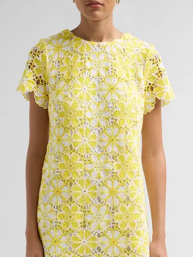 Lilly Pulitzer Women's Cortney Crochet Shift Dress - Mimosa Yellow | Thumbnail 5 Lilly Pulitzer Women's Cortney Crochet Shift Dress - Mimosa Yellow | Thumbnail 5