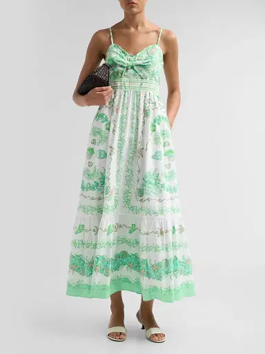 Lilly Pulitzer Women's Janae Cotton Maxi Dress - Resort White | Thumbnail 2 Lilly Pulitzer Women's Janae Cotton Maxi Dress - Resort White | Thumbnail 2