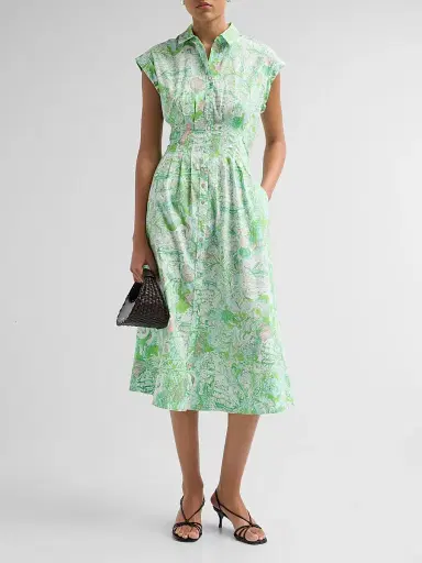 Lilly Pulitzer Women's Tonya Cotton Midi Shirtdress - Resort White | Thumbnail 2 Lilly Pulitzer Women's Tonya Cotton Midi Shirtdress - Resort White | Thumbnail 2