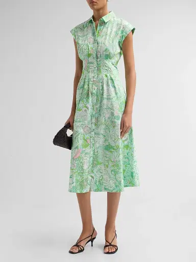Lilly Pulitzer Women's Tonya Cotton Midi Shirtdress - Resort White | Thumbnail 4 Lilly Pulitzer Women's Tonya Cotton Midi Shirtdress - Resort White | Thumbnail 4