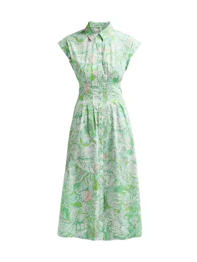 Lilly Pulitzer Women's Tonya Cotton Midi Shirtdress - Resort White | Thumbnail 1 Lilly Pulitzer Women's Tonya Cotton Midi Shirtdress - Resort White | Thumbnail 1