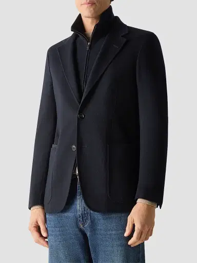 Zegna Men's Oasi Cashmere Jacket - Navy Blue - Size 50 | Thumbnail 2 Zegna Men's Oasi Cashmere Jacket - Navy Blue - Size 50 | Thumbnail 2