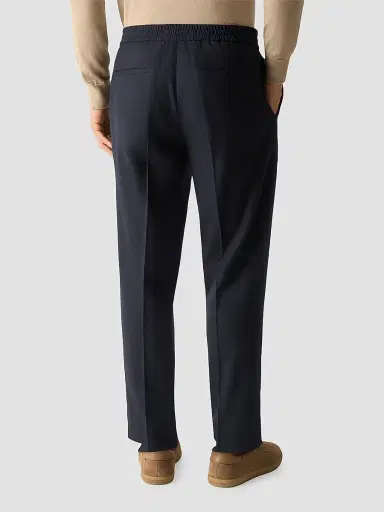 Zegna Men's Wool, Silk and Cashmere Pants - Navy Blue - Size 42 | Thumbnail 5 Zegna Men's Wool, Silk and Cashmere Pants - Navy Blue - Size 42 | Thumbnail 5