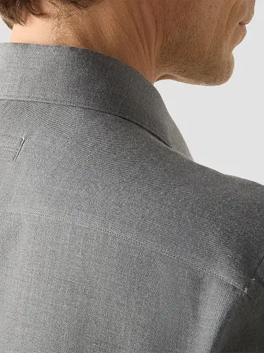 Zegna Men's Cashco Shirt - Grey - Size XXXL | Thumbnail 4 Zegna Men's Cashco Shirt - Grey - Size XXXL | Thumbnail 4