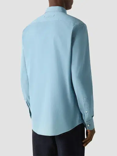ZEGNA Men's Cotton Denim Shirt - Light Blue | Thumbnail 3 ZEGNA Men's Cotton Denim Shirt - Light Blue | Thumbnail 3