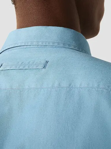 ZEGNA Men's Cotton Denim Shirt - Light Blue | Thumbnail 4 ZEGNA Men's Cotton Denim Shirt - Light Blue | Thumbnail 4