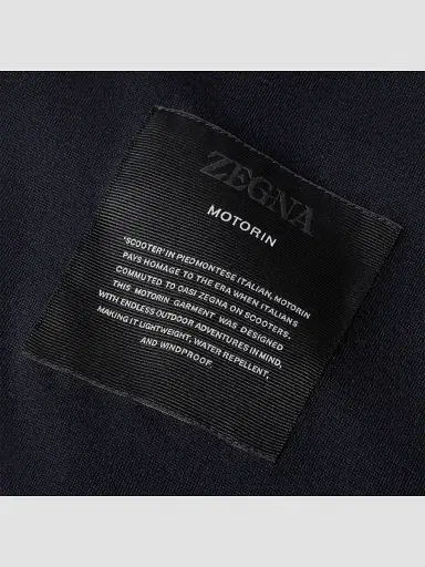ZEGNA Men's Microfiber Motorin 100CC Blouson Jacket - Navy Blue | Thumbnail 5 ZEGNA Men's Microfiber Motorin 100CC Blouson Jacket - Navy Blue | Thumbnail 5
