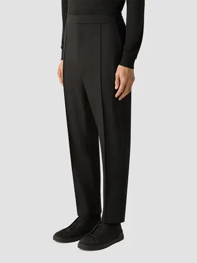 Zegna Men's Wool Pants - Black - Size 42 | Thumbnail 2 Zegna Men's Wool Pants - Black - Size 42 | Thumbnail 2