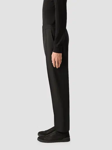 Zegna Men's Wool Pants - Black - Size 42 | Thumbnail 3 Zegna Men's Wool Pants - Black - Size 42 | Thumbnail 3
