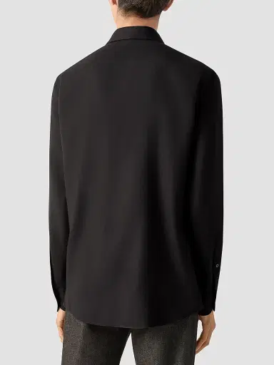 Zegna Men's Cashco Shirt - Black - Size XXXL | Thumbnail 3 Zegna Men's Cashco Shirt - Black - Size XXXL | Thumbnail 3