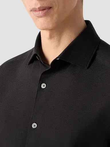 Zegna Men's Cashco Shirt - Black - Size XXXL | Thumbnail 4 Zegna Men's Cashco Shirt - Black - Size XXXL | Thumbnail 4