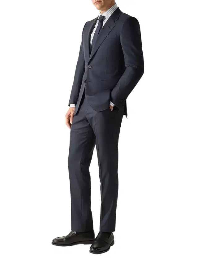 Men's Trofeo 15milmil15 Wool Suit - Navy Blue Men's Trofeo 15milmil15 Wool Suit - Navy Blue
