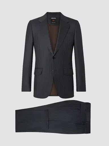 ZEGNA Men's Trofeo 120mila Wool Suit - Dark Grey | Thumbnail 2 ZEGNA Men's Trofeo 120mila Wool Suit - Dark Grey | Thumbnail 2