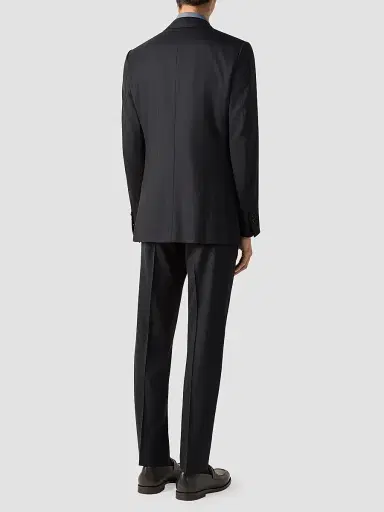 ZEGNA Men's Trofeo 120mila Wool Suit - Dark Grey | Thumbnail 4 ZEGNA Men's Trofeo 120mila Wool Suit - Dark Grey | Thumbnail 4