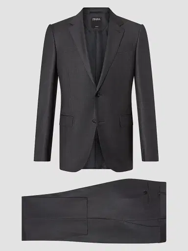 ZEGNA Men's Trofeo Selection Wool Suit - Dark Grey | Thumbnail 2 ZEGNA Men's Trofeo Selection Wool Suit - Dark Grey | Thumbnail 2
