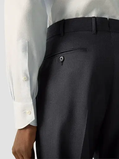 ZEGNA Men's Trofeo 120mila Wool Pants - Dark Grey | Thumbnail 5 ZEGNA Men's Trofeo 120mila Wool Pants - Dark Grey | Thumbnail 5