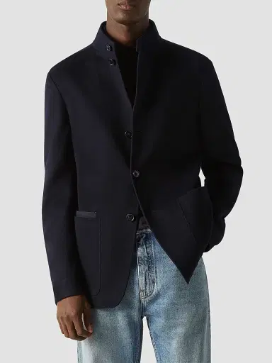Zegna Men's Oasi Cashmere II Conte Jacket - Navy Blue - Size 48 | Thumbnail 4 Zegna Men's Oasi Cashmere II Conte Jacket - Navy Blue - Size 48 | Thumbnail 4