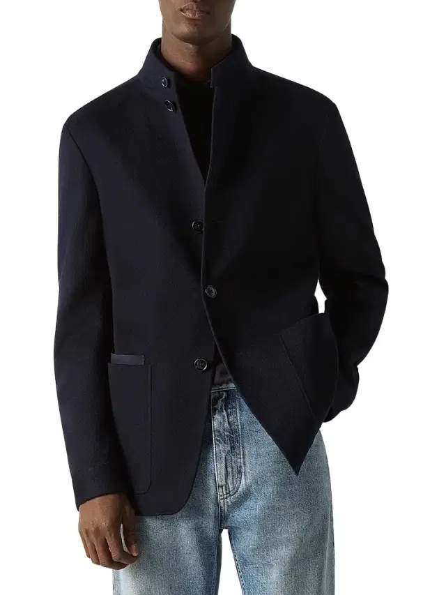 Men's Oasi Cashmere II Conte Jacket - Navy Blue - Size 48 Men's Oasi Cashmere II Conte Jacket - Navy Blue - Size 48