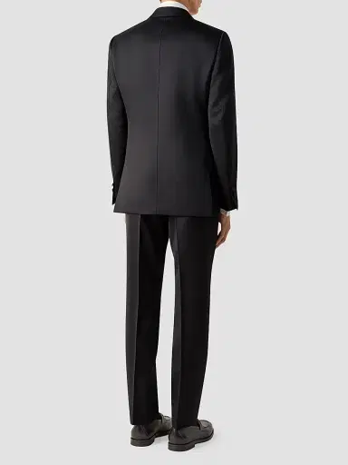 ZEGNA Men's Trofeo 120mila Wool and Mohair Evening Suit - Black | Thumbnail 3 ZEGNA Men's Trofeo 120mila Wool and Mohair Evening Suit - Black | Thumbnail 3