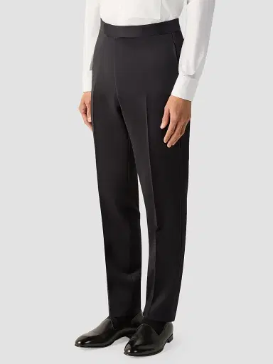 ZEGNA Men's Trofeo 120mila Wool and Mohair Evening Suit - Black | Thumbnail 4 ZEGNA Men's Trofeo 120mila Wool and Mohair Evening Suit - Black | Thumbnail 4