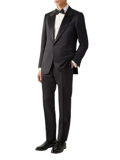 ZEGNA Men's Trofeo 120mila Wool and Mohair Evening Suit - Black | Thumbnail 1 ZEGNA Men's Trofeo 120mila Wool and Mohair Evening Suit - Black | Thumbnail 1