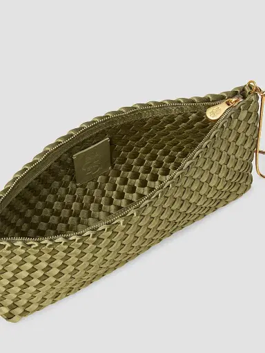 Naghedi Women's Gala Satin Clutch Bag - Peridot | Thumbnail 5 Naghedi Women's Gala Satin Clutch Bag - Peridot | Thumbnail 5