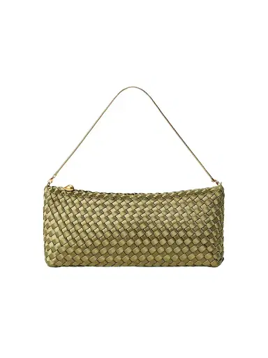 Naghedi Women's Gala Satin Clutch Bag - Peridot | Thumbnail 1 Naghedi Women's Gala Satin Clutch Bag - Peridot | Thumbnail 1