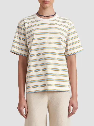 La Ligne Women's Boyfriend T-Shirt - Cream Multi | Thumbnail 2 La Ligne Women's Boyfriend T-Shirt - Cream Multi | Thumbnail 2