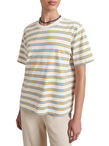 La Ligne Women's Boyfriend T-Shirt - Cream Multi | Thumbnail 1 La Ligne Women's Boyfriend T-Shirt - Cream Multi | Thumbnail 1