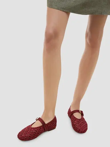 Naghedi Women's Sydney Satin Mary Jane Flats - Garnet - Size 5 | Thumbnail 5 Naghedi Women's Sydney Satin Mary Jane Flats - Garnet - Size 5 | Thumbnail 5