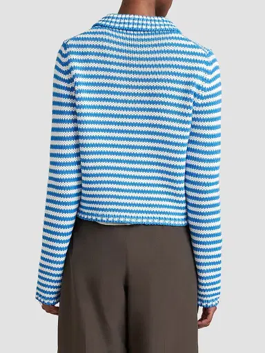 La Ligne Women's Stripe Cardigan - Blue | Thumbnail 3 La Ligne Women's Stripe Cardigan - Blue | Thumbnail 3