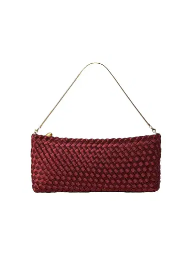 NAGHEDI Women's Gala Satin Clutch Bag - Garnet | Thumbnail 1 NAGHEDI Women's Gala Satin Clutch Bag - Garnet | Thumbnail 1