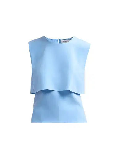 Prabal Gurung Women's Fold Layered Top - Light Blue | Thumbnail 1 Prabal Gurung Women's Fold Layered Top - Light Blue | Thumbnail 1