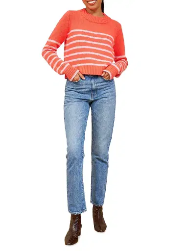 La Ligne Women's Mini Marin Sweater - Cream Cobalt | Thumbnail 2 La Ligne Women's Mini Marin Sweater - Cream Cobalt | Thumbnail 2