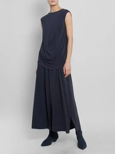 Issey Miyake Women's Drape Jersey Top - Dark Navy | Thumbnail 2 Issey Miyake Women's Drape Jersey Top - Dark Navy | Thumbnail 2