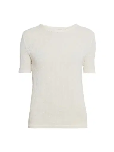 Issey Miyake Women's Rill Plissé Top - Off White | Thumbnail 1 Issey Miyake Women's Rill Plissé Top - Off White | Thumbnail 1