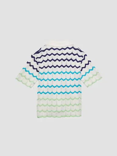 Casablanca Little Boy's & Boy's Gradient Wave Knit Shirt - Size 13 | Thumbnail 2 Casablanca Little Boy's & Boy's Gradient Wave Knit Shirt - Size 13 | Thumbnail 2