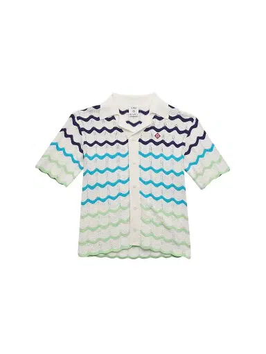Casablanca Little Boy's & Boy's Gradient Wave Knit Shirt - Size 13 | Thumbnail 1 Casablanca Little Boy's & Boy's Gradient Wave Knit Shirt - Size 13 | Thumbnail 1
