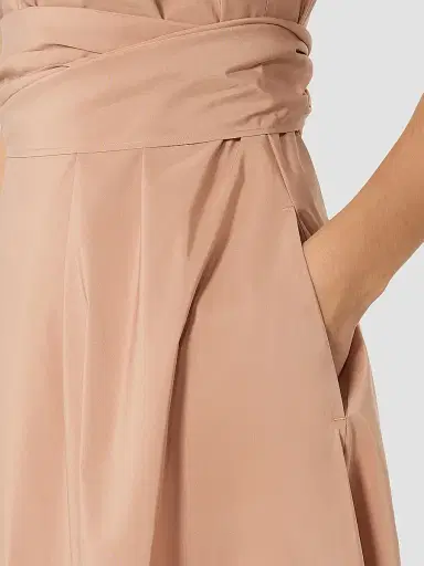 Weekend Max Mara Women's Flared Taffeta Dress - Pink | Thumbnail 6 Weekend Max Mara Women's Flared Taffeta Dress - Pink | Thumbnail 6