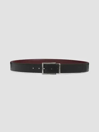 FERRAGAMO Men's Double Adjustable Reversible Leather Belt - Cordovan Nero | Thumbnail 3 FERRAGAMO Men's Double Adjustable Reversible Leather Belt - Cordovan Nero | Thumbnail 3